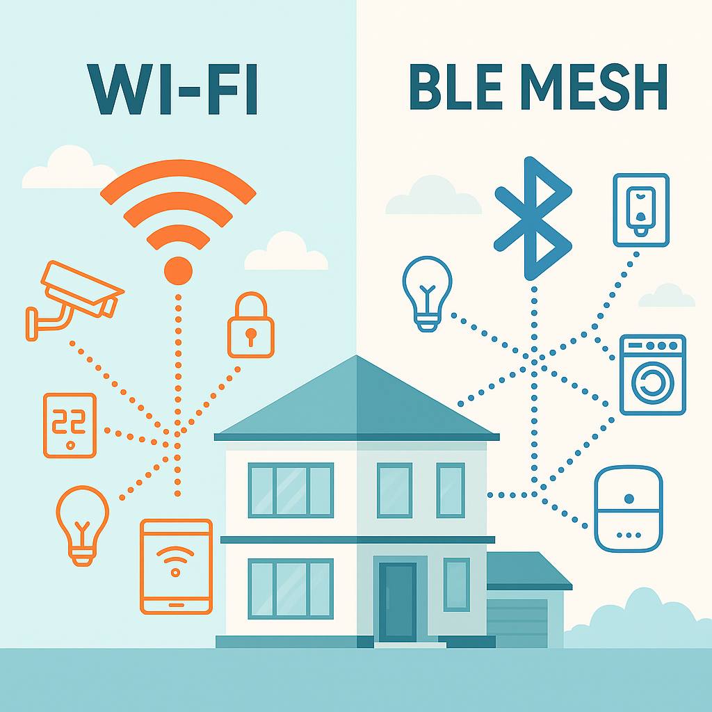 تفاوت Wi-Fi و BLE Mesh در هوشمندسازی ساختمان